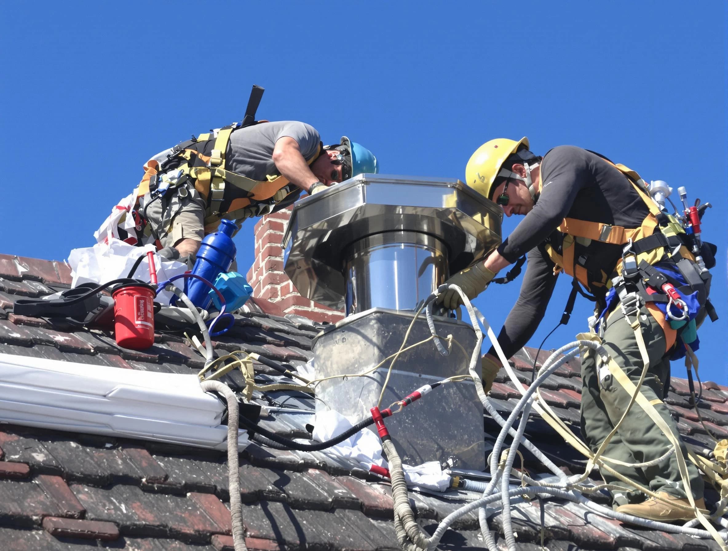 Protective chimney cap installed by Old Bridge Chimney Sweep in Old Bridge, NJ