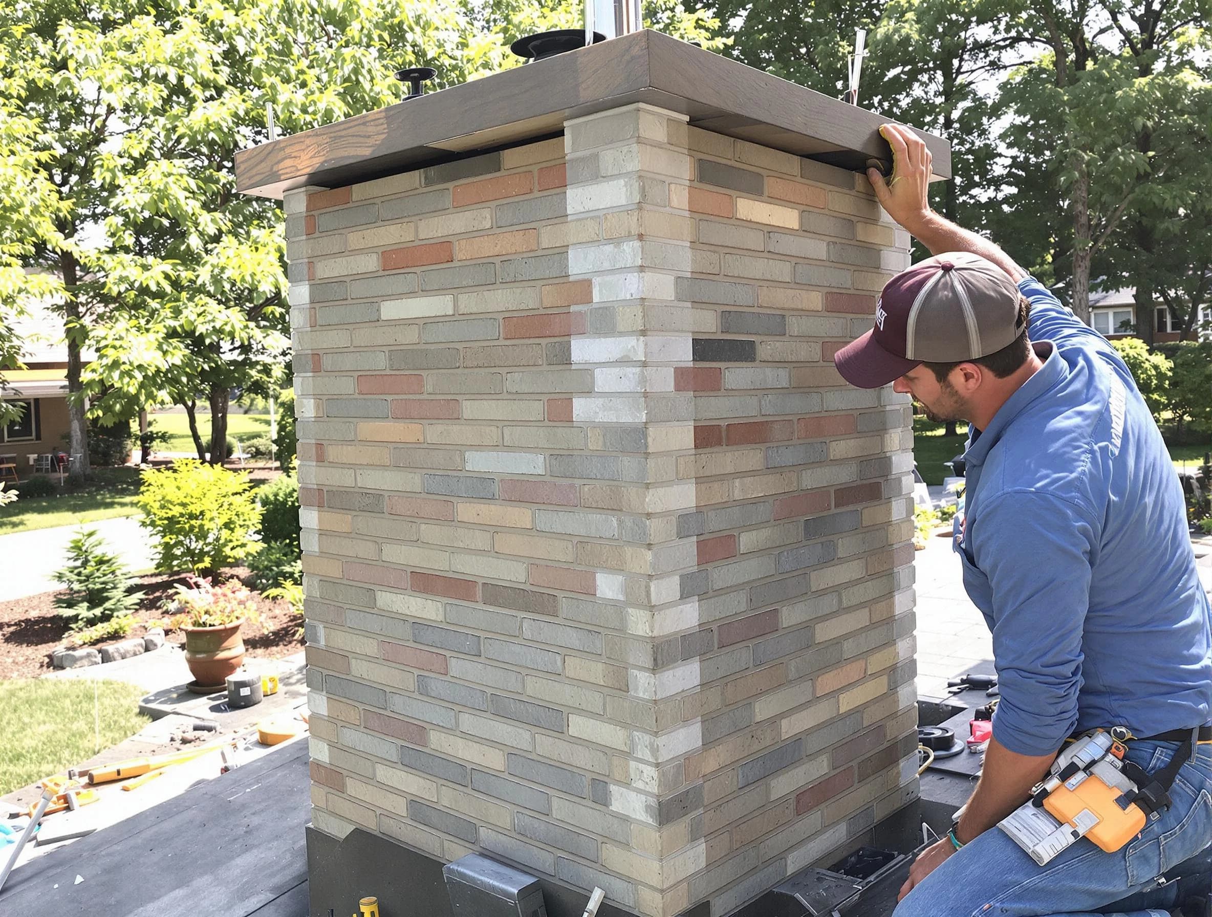 Old Bridge Chimney Sweep completing a modern chimney remodel in Old Bridge, NJ