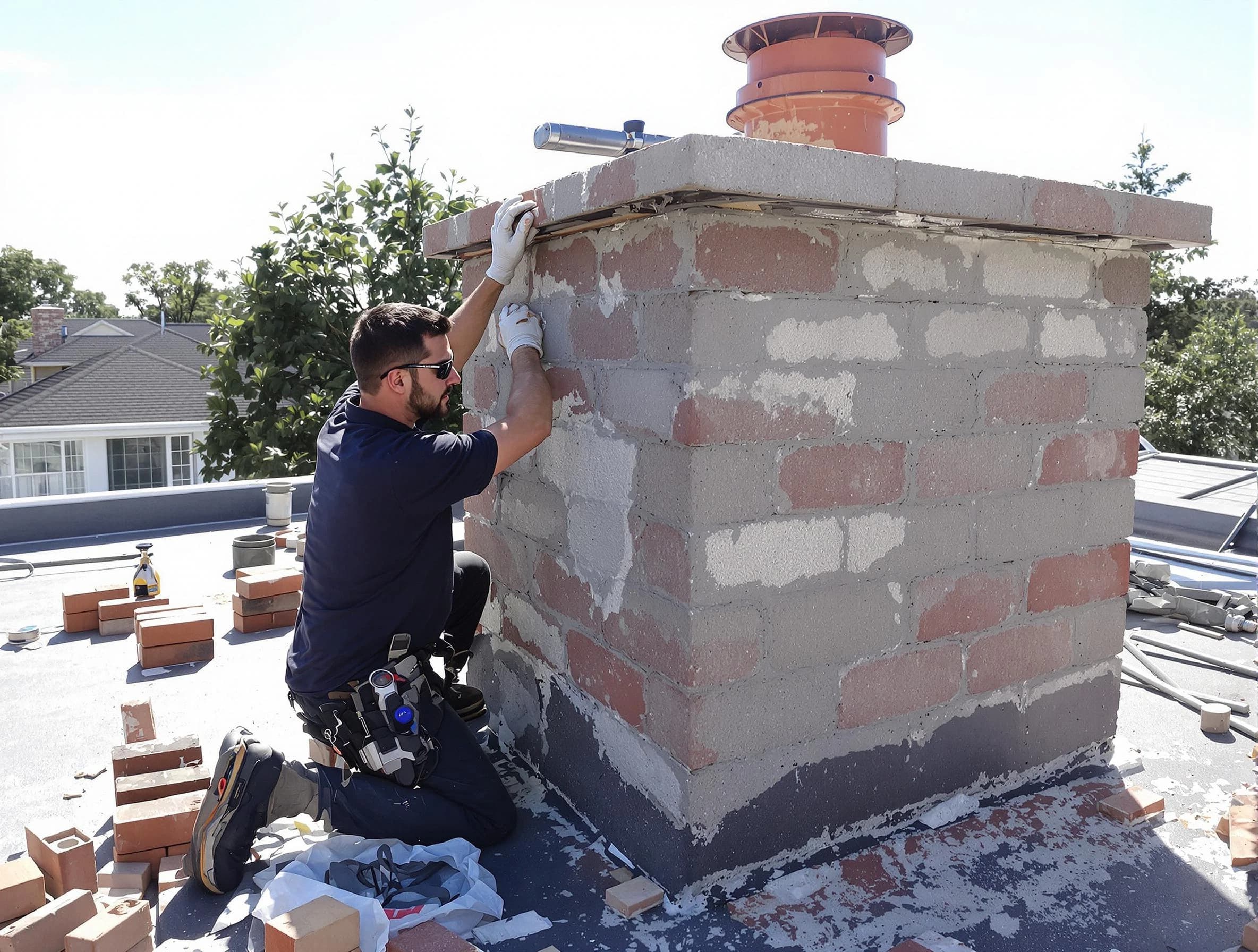 Advanced chimney repair process by Old Bridge Chimney Sweep in Old Bridge, NJ