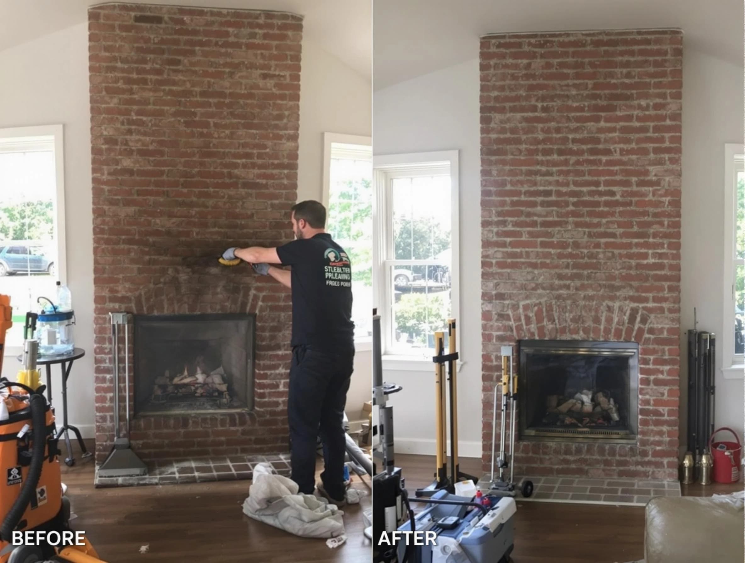 Finished chimney sweeping service by Old Bridge Chimney Sweep in Old Bridge, NJ