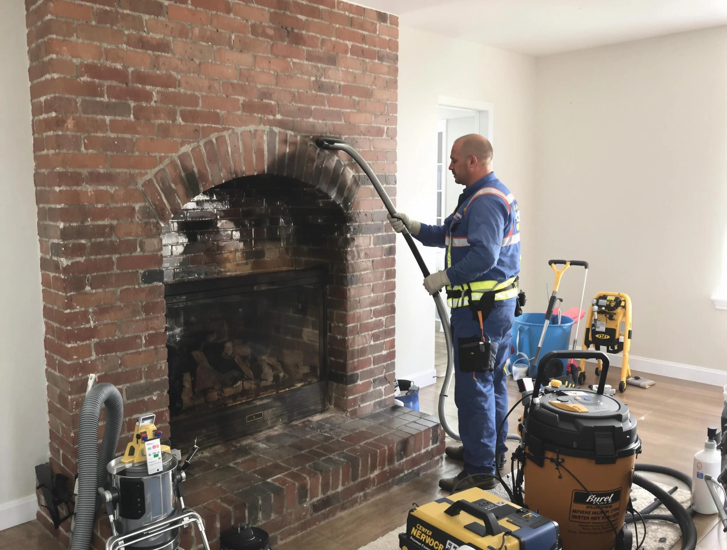 Old Bridge Chimney Sweep expert performing detailed chimney sweep in Old Bridge, NJ