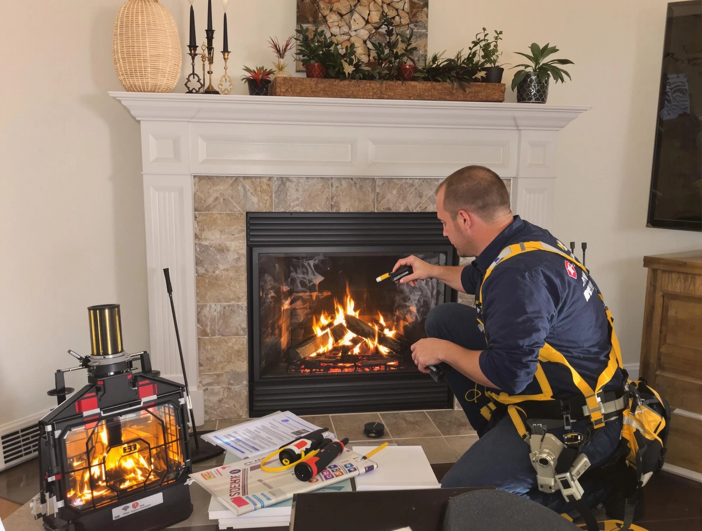 Safety-focused fireplace inspection by Old Bridge Chimney Sweep in Old Bridge, NJ